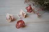Filibabba Silicone Pacifiers - 0M - 6M, Peach, Pack of 2 - Laadlee
