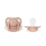 Filibabba Silicone Pacifiers - 0M - 6M, Peach, Pack of 2 - Laadlee