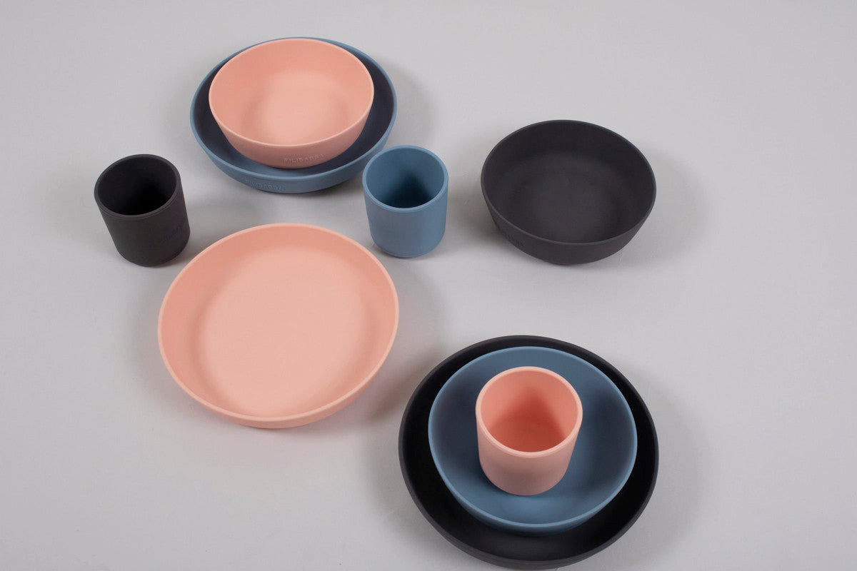 Filibabba Silicone Dinner Set - Powder Blue - Laadlee