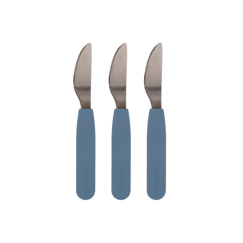 Filibabba Silicone Knife 3-pack - Powder Blue - Laadlee