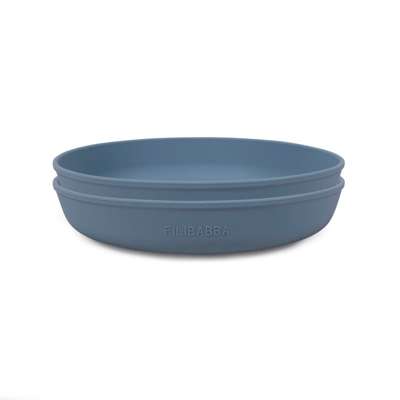 Filibabba Silicone Plate - Powder Blue (Pack of 2) - Laadlee