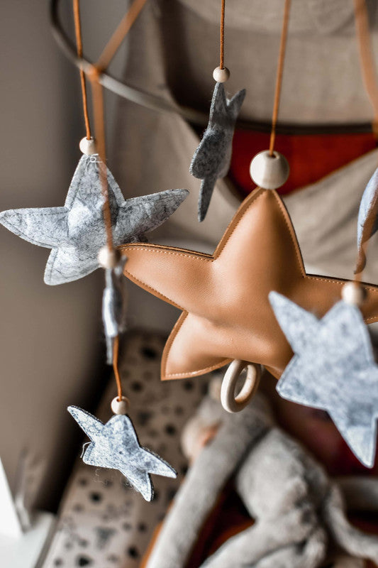 Filibabba Music Mobile - Shooting star Grey melange - Laadlee