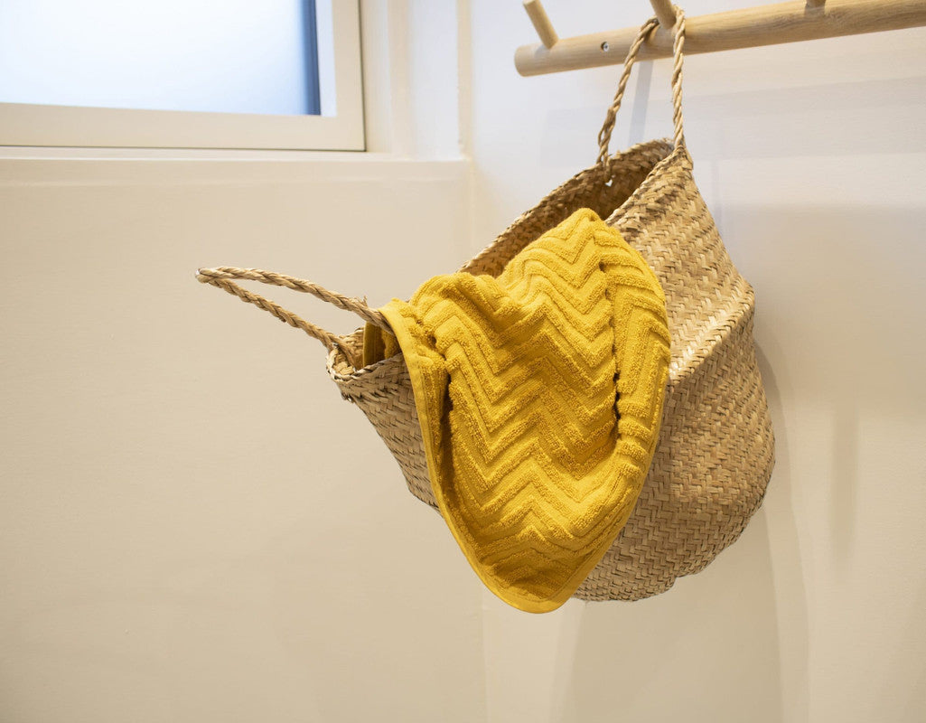 Filibabba Bath Towel with Hood GOTS Zigzag - Dark Mint - Laadlee