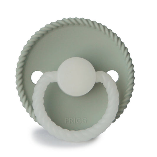 Frigg Rope Silicone Baby Pacifier 6M-18M, 1Pack, Sage Night - Size 2 - Laadlee