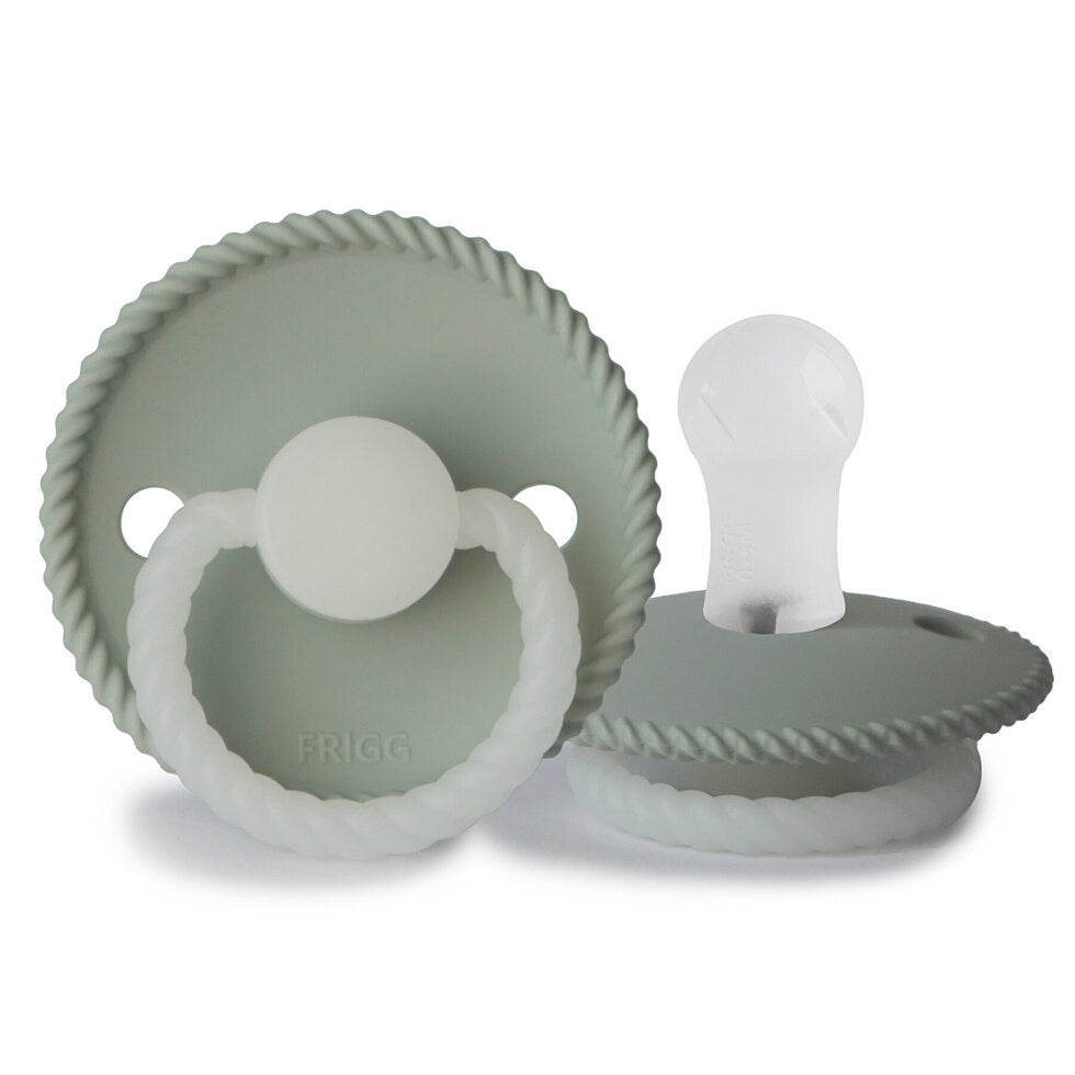 Frigg Rope Silicone Baby Pacifier 6M-18M, 1Pack, Sage Night - Size 2 - Laadlee