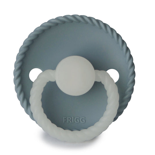 Frigg Rope Silicone Baby Pacifier 6M-18M, 1Pack, Stone Blue Night - Size 2 - Laadlee