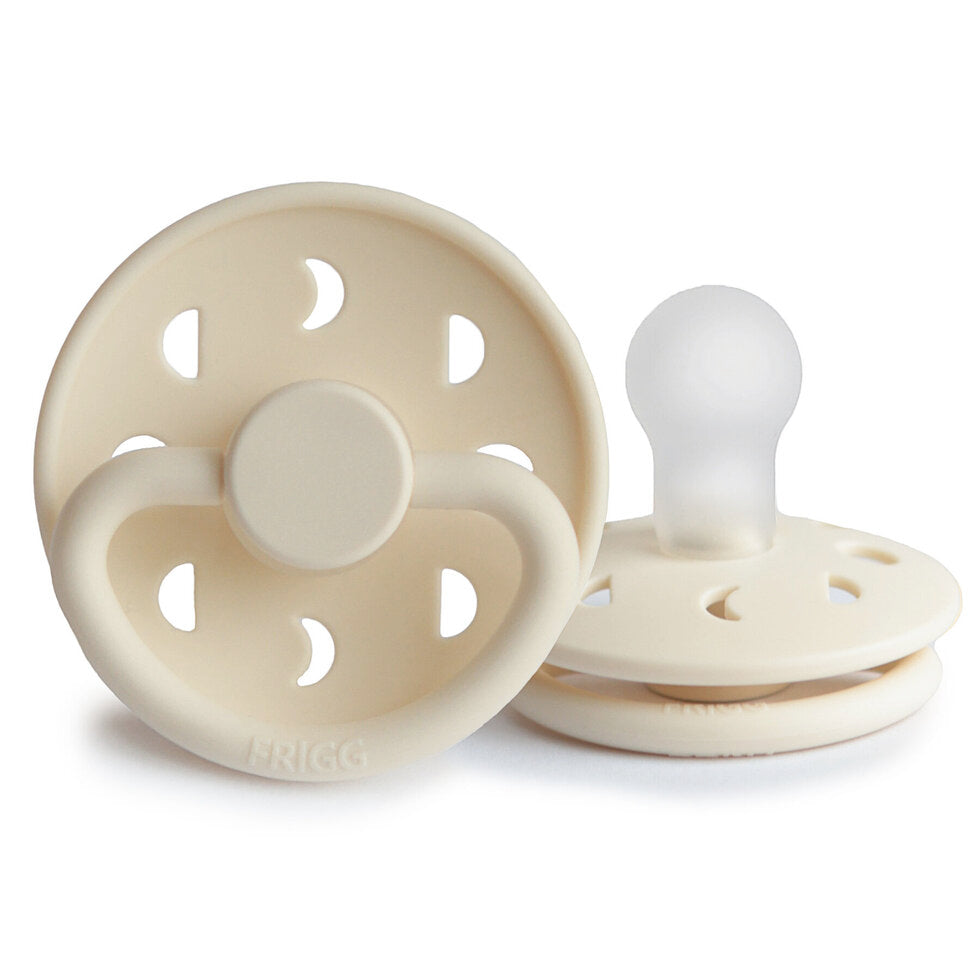 Frigg Moon Phase Silicone Baby Pacifier 6M-18M, 1Pack, Cream - Size 2 - Laadlee