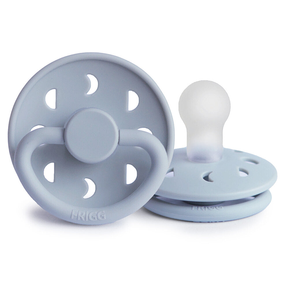 Frigg Moon Phase Silicone Baby Pacifier 6M-18M, 1Pack, Powder Blue - Size 2 - Laadlee