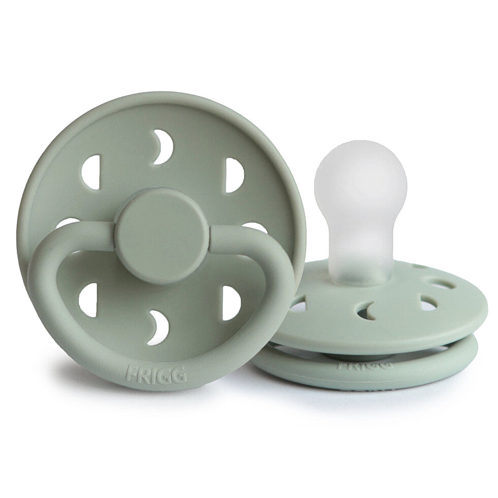 Frigg Moon Phase Silicone Baby Pacifier 6M-18M, 1Pack, Sage - Size 2 - Laadlee