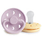 Frigg Moon Phase Silicone Baby Pacifier 6M-18M, 2Pack, Pale Daffodil/Soft Lilac - Size 2 - Laadlee