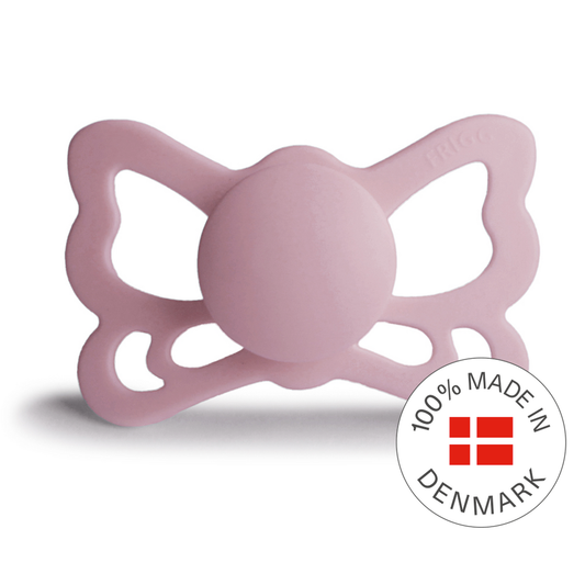 Frigg Butterfly Anatomical Silicone Baby Pacifier 6M-18M, Primrose - Size 2 - Laadlee
