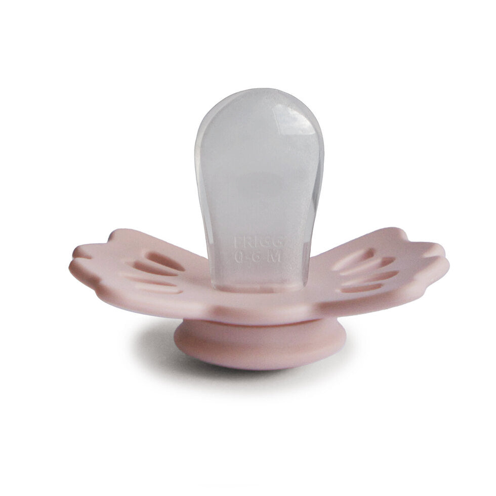 Frigg Lucky Symmetrical Silicone Baby Pacifier 6M-18M, Blush - Size 2 - Laadlee