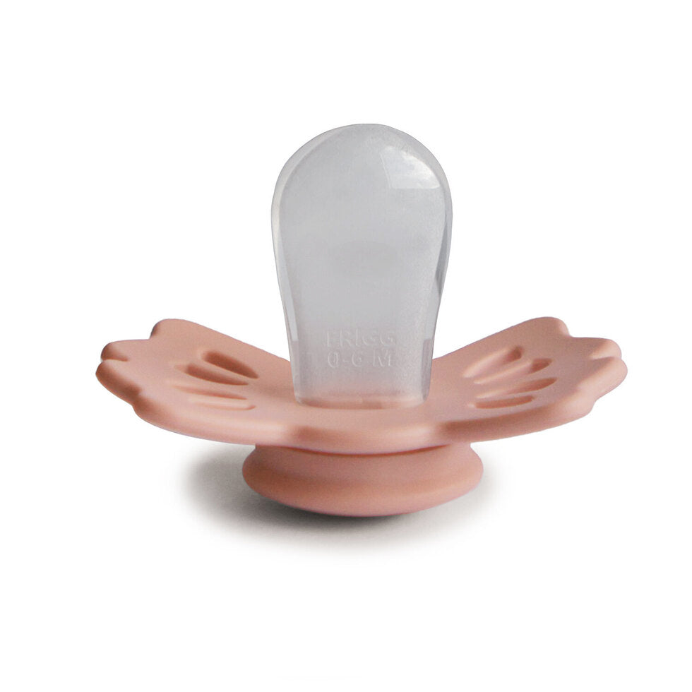 Frigg Lucky Symmetrical Silicone Baby Pacifier 6M-18M, Pretty In Peach - Size 2 - Laadlee