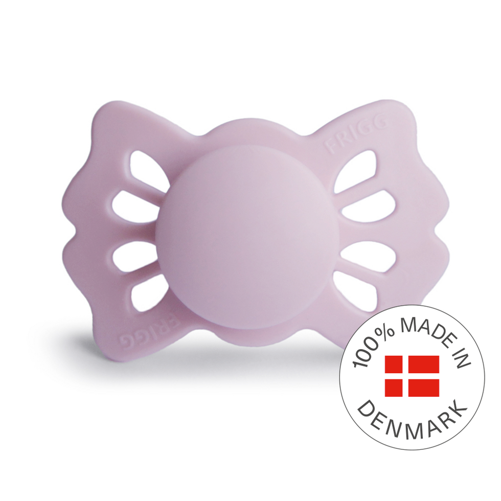 Frigg Lucky Symmetrical Silicone Baby Pacifier 0-6M, Soft Lilac - Size 1 - Laadlee
