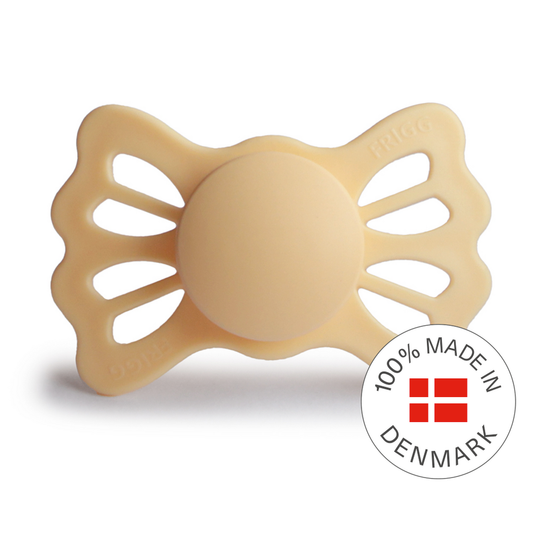 Frigg Lucky Symmetrical Silicone Baby Pacifier 6M-18M, Pale Daffodil - Size 2 - Laadlee