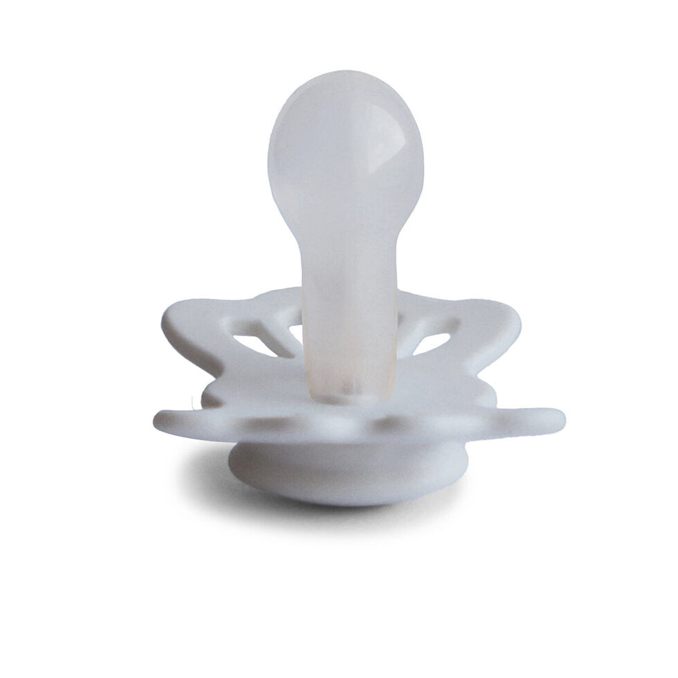 Frigg Lucky Symmetrical Silicone Baby Pacifier 6M-18M, Silver Gray - Size 2 - Laadlee