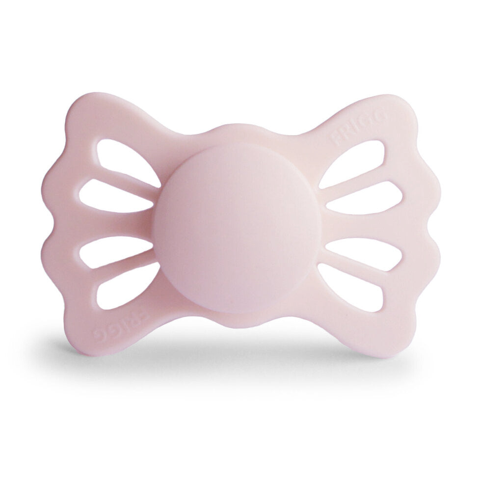 Frigg Lucky Symmetrical Silicone Baby Pacifier 6M-18M, White Lilac - Size 2 - Laadlee