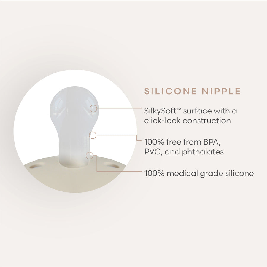 Frigg Rope Silicone Baby Pacifier 6M-18M, 1Pack, Silver Gray - Size 2 - Laadlee