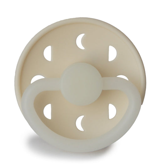 Frigg Moon Phase Silicone Baby Pacifier 0-6M, 1Pack, Cream Night - Size 1 - Laadlee