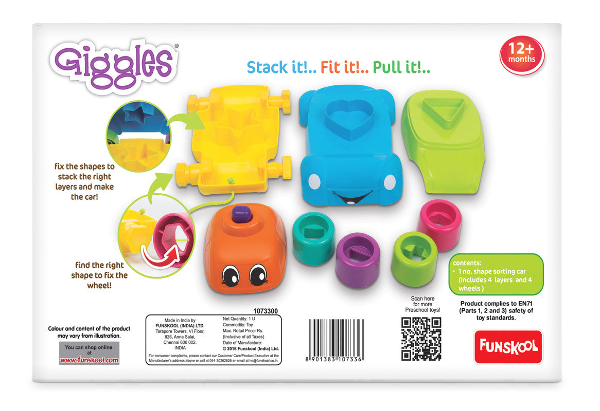 Funskool Stack A Car - Laadlee