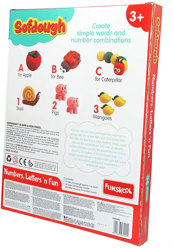 Funskool Sofdough Numbers Letters 'N Fun - Laadlee