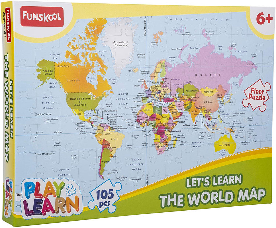Funskool World Map Puzzle - Laadlee