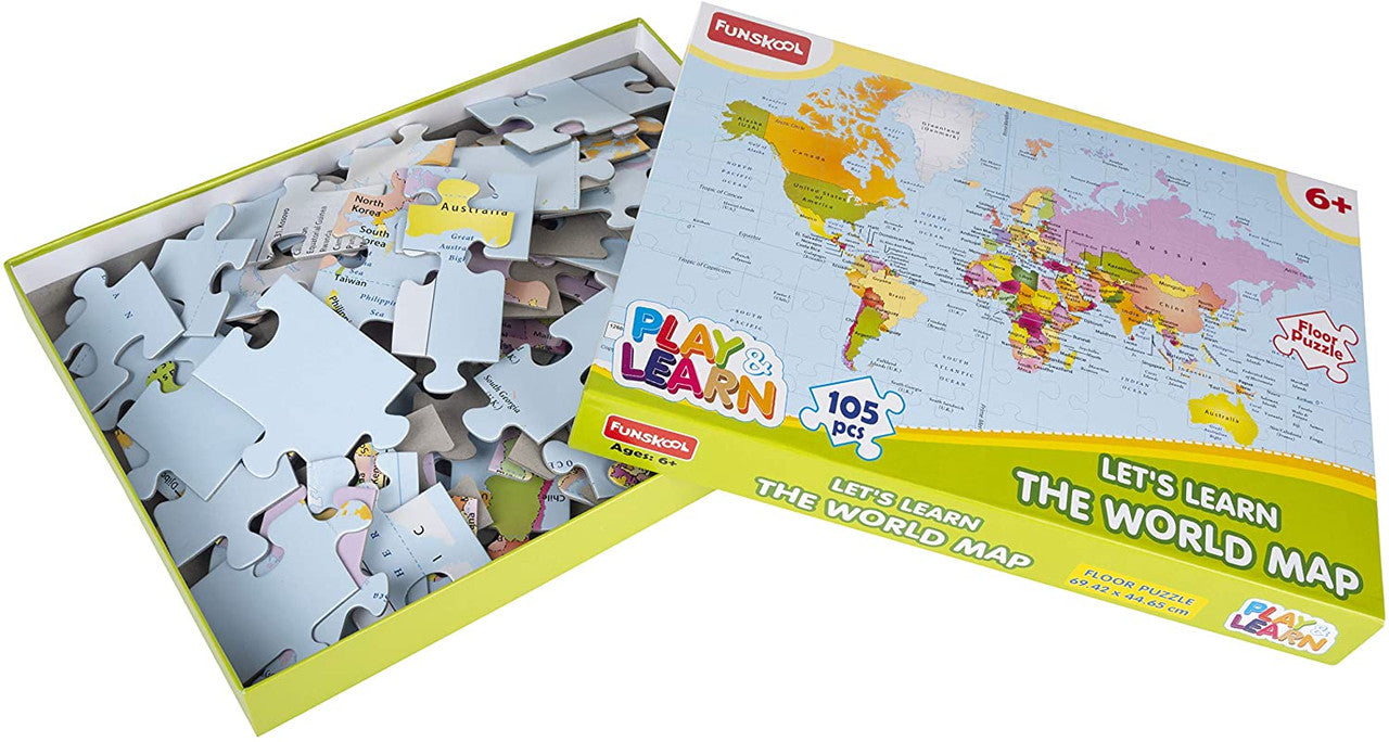 Funskool World Map Puzzle - Laadlee