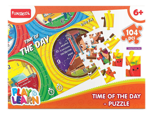 Funskool Time Of The Day Puzzle - Laadlee