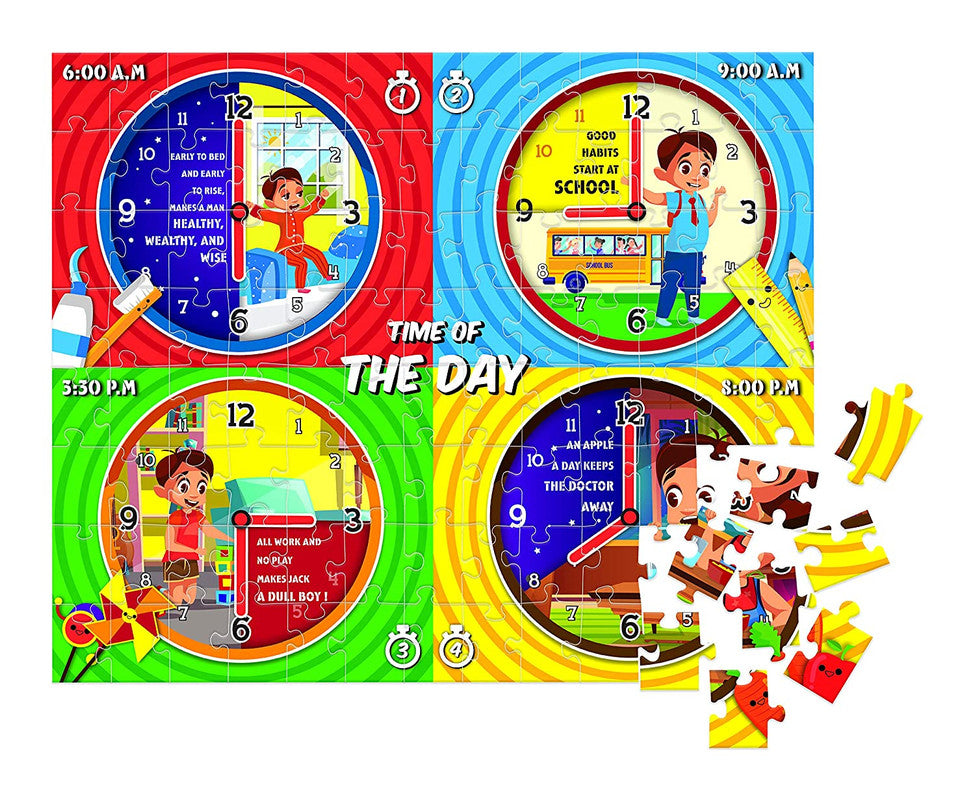 Funskool Time Of The Day Puzzle - Laadlee