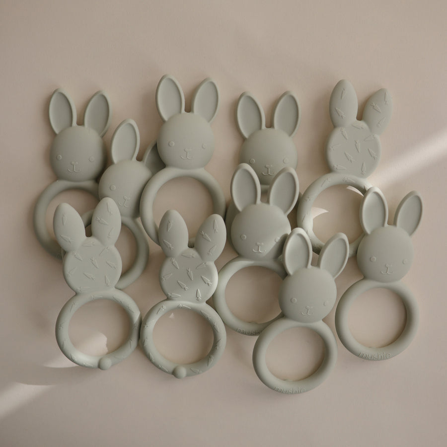 Mushie Teether Bunny Sage - Laadlee