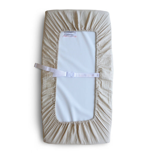 Mushie Changing Pad Cover Fog - Laadlee