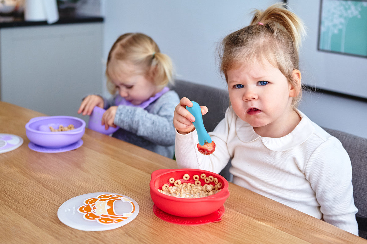 Marcus & Marcus - Silicone Palm Grasp Spoon & Fork Set - Marcus - Laadlee