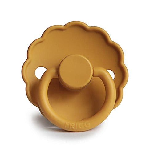 Frigg Daisy Silicone Baby Pacifier 0-6M, 1Pack, Honey Gold - Size 1 - Laadlee