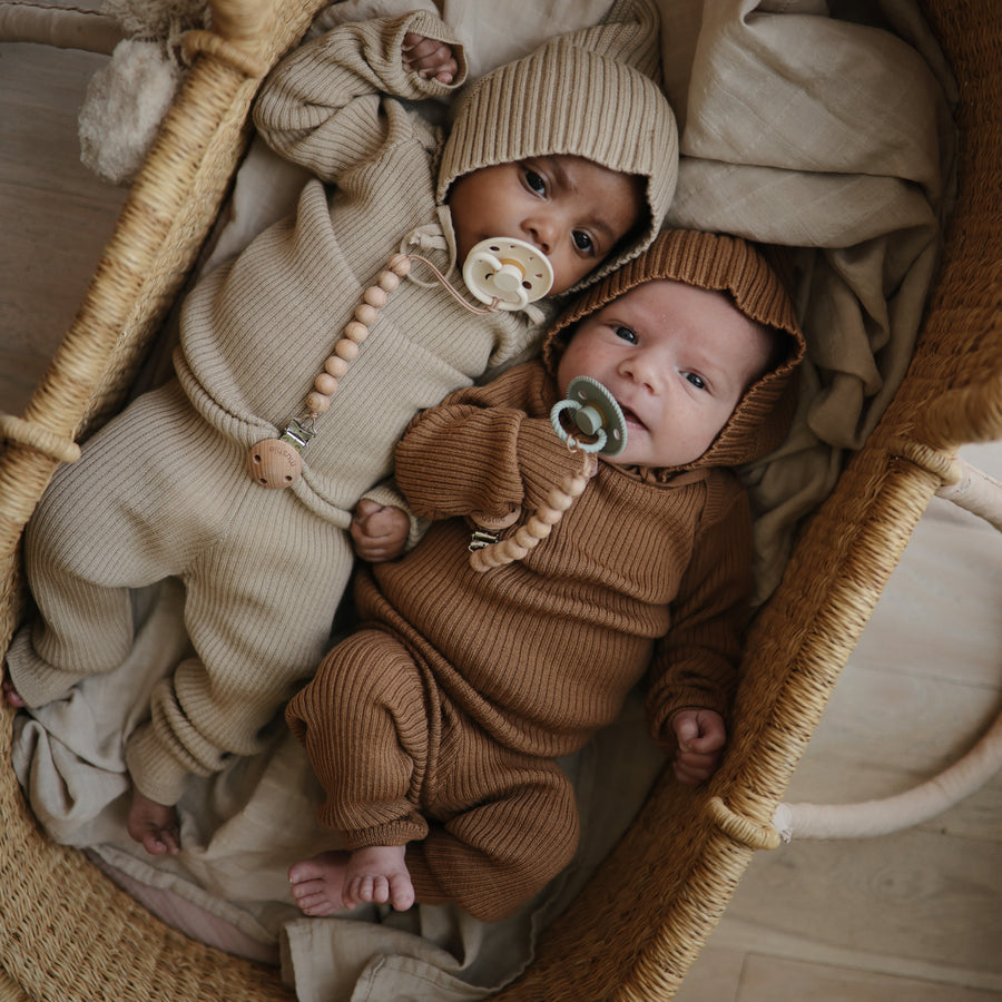 Mushie Swaddle Pale Taupe - Laadlee