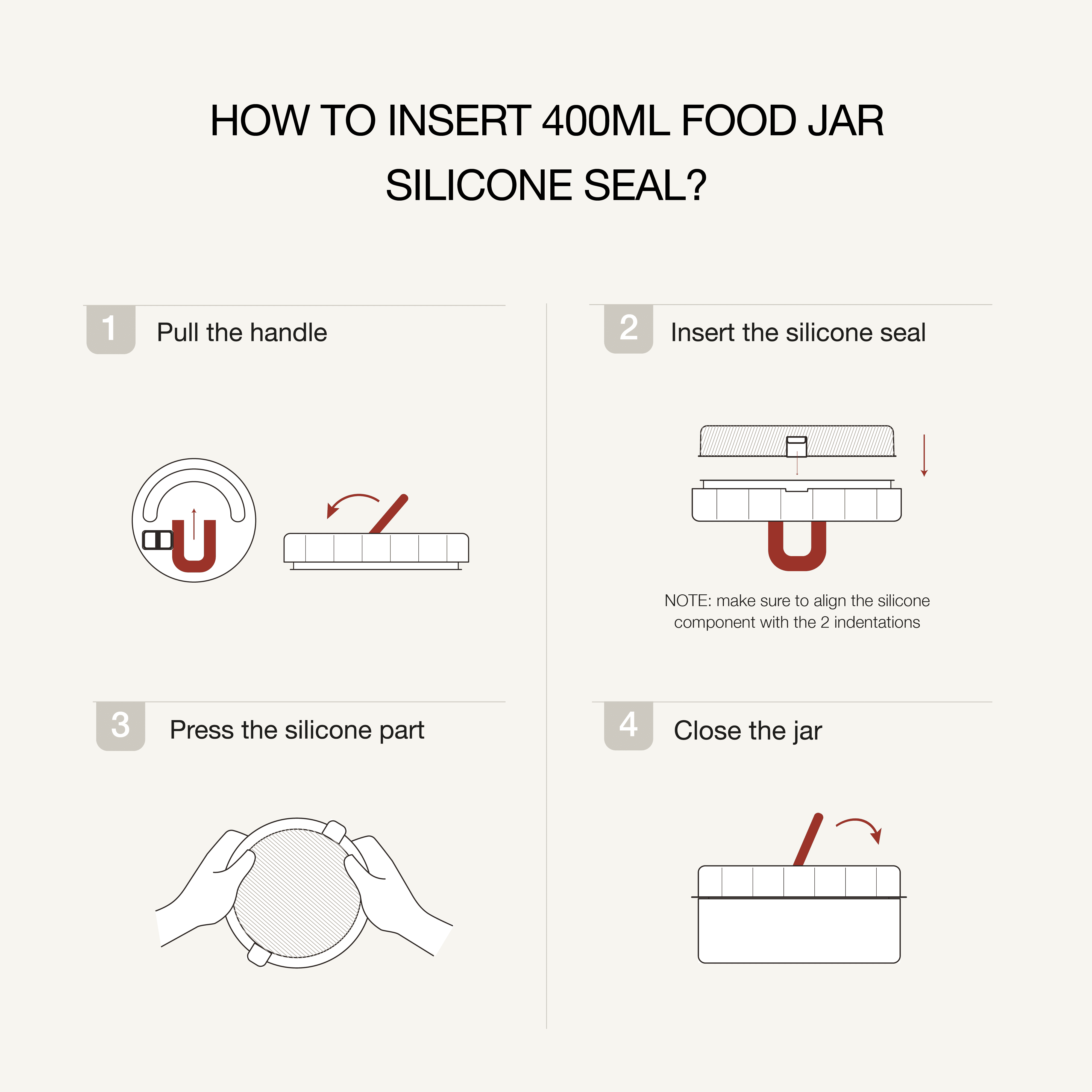 Citron Stainless Steel Food Jar 400ml - Purple - Laadlee