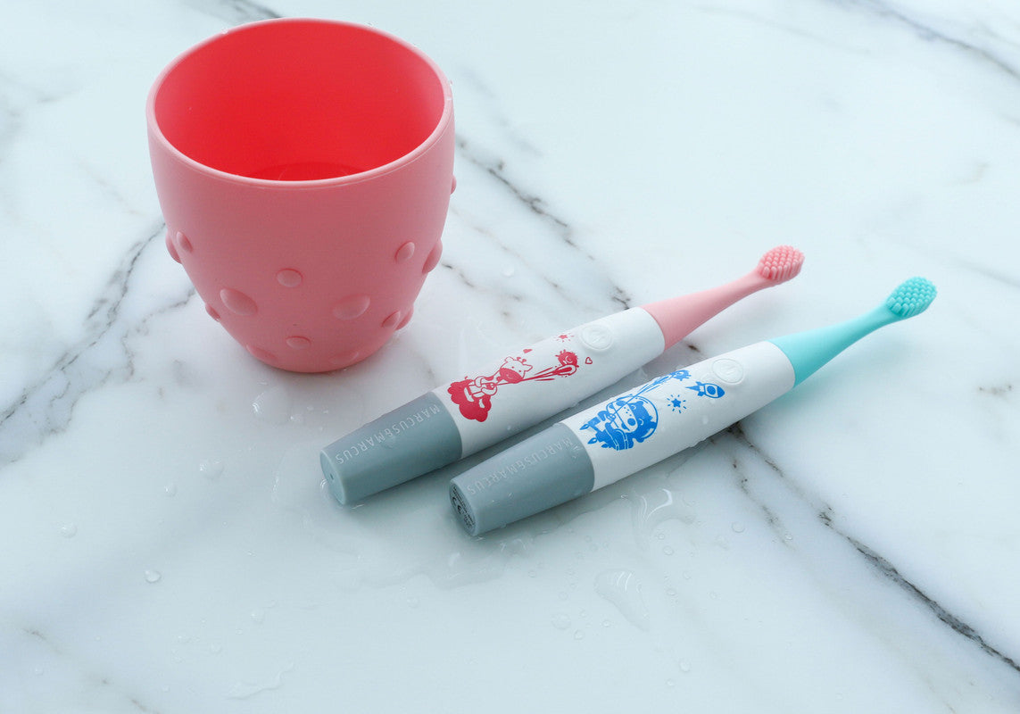 Marcus & Marcus - Sonic Silicone Kids Toothbrush - Blue - Laadlee
