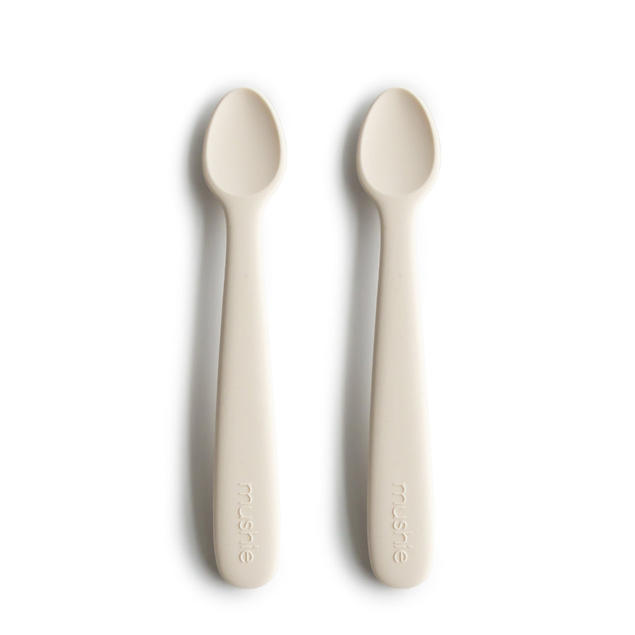 Mushie Silicone Baby Spoon Ivory - Laadlee