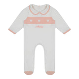 Little IA Organic Cotton Heart Sleepsuit & Bib Set - Laadlee