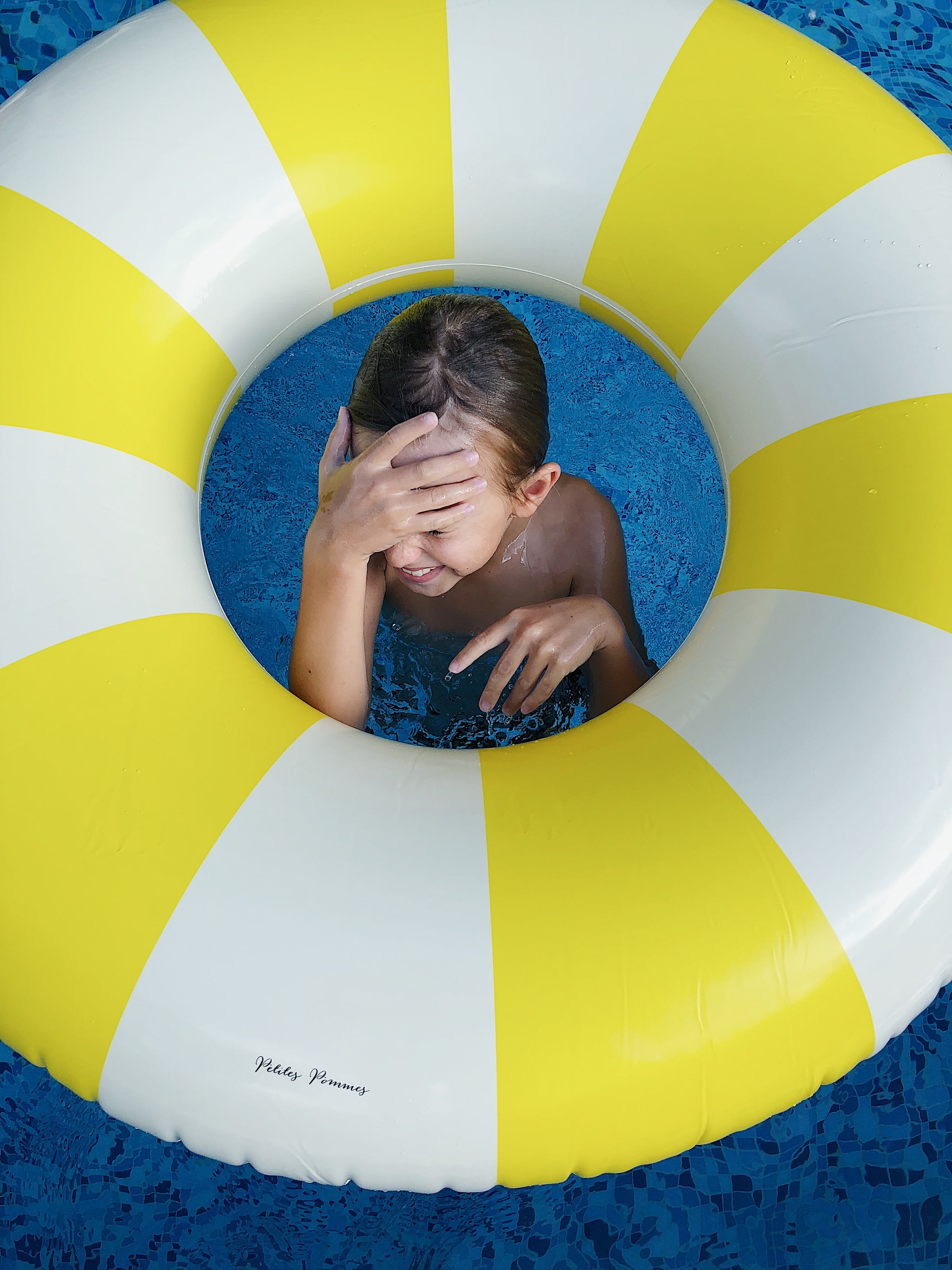 Petites Pommes 60cm Anna Swim Ring Limonata - Laadlee