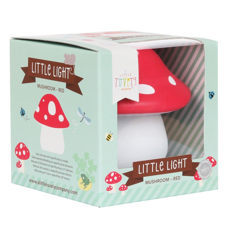 A Little Lovely Company Little Light - Mushroom Red - Laadlee