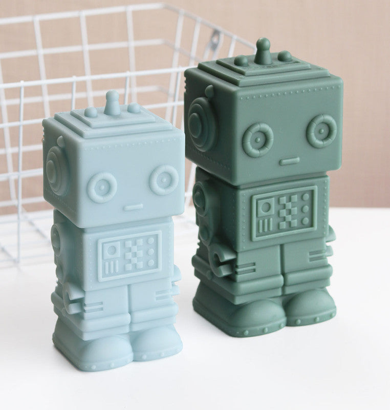 A Little Lovely Company Little Light - Robot Smokey Blue - Laadlee