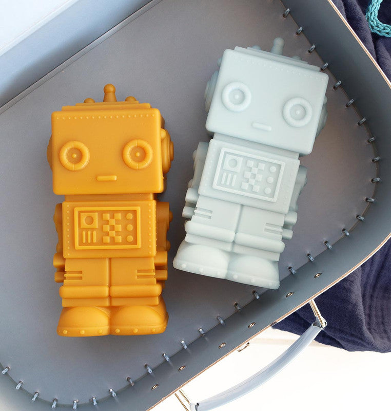 A Little Lovely Company Little Light - Robot Smokey Blue - Laadlee
