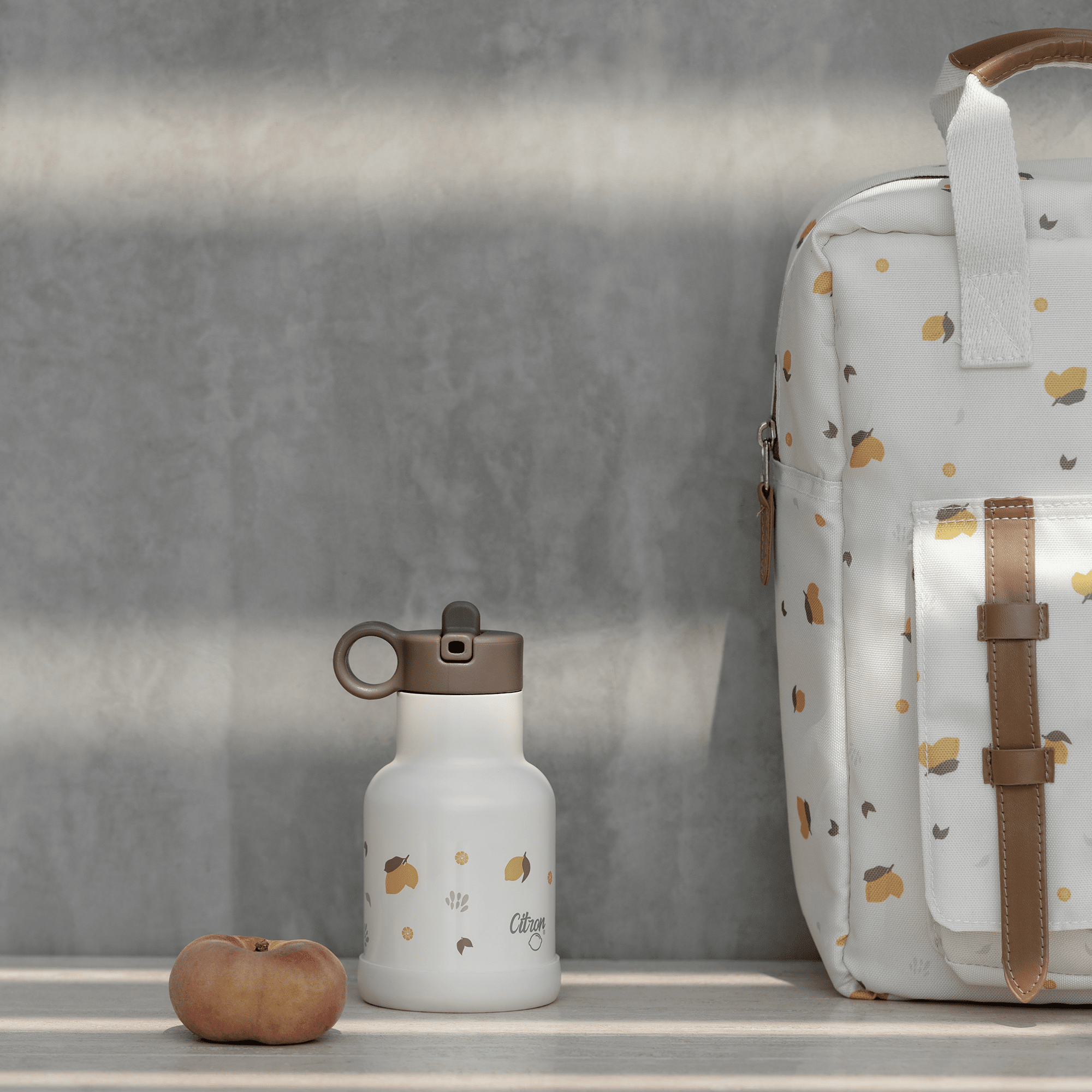 Citron Stainless Steel Water Bottle 250ml - Lemon - Laadlee