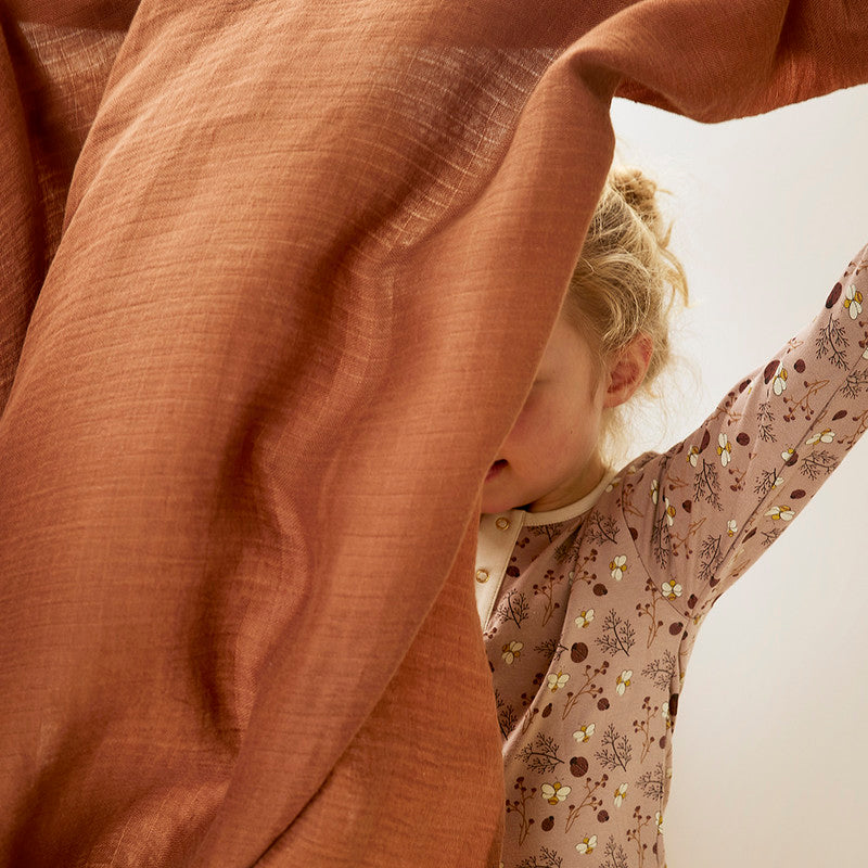 Nuuroo Barri Muslin Swaddle - Caramel Café - Laadlee