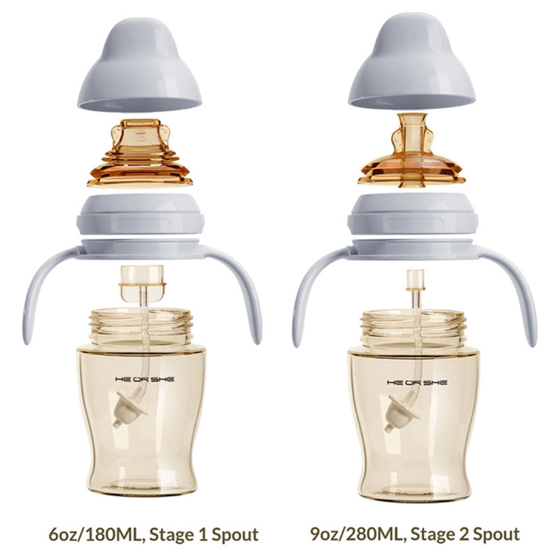 Heorshe - Dental Care Baby Sippy Cup 180ml - Blue - Laadlee