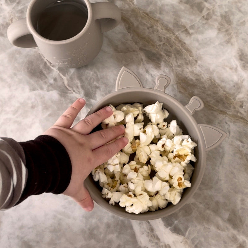 Nuuroo Alex Silicone Deep Plate 2-pack Giraffe - Cobblestone - Laadlee