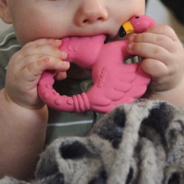 Natruba - Teether Flamingo - Pink - Laadlee