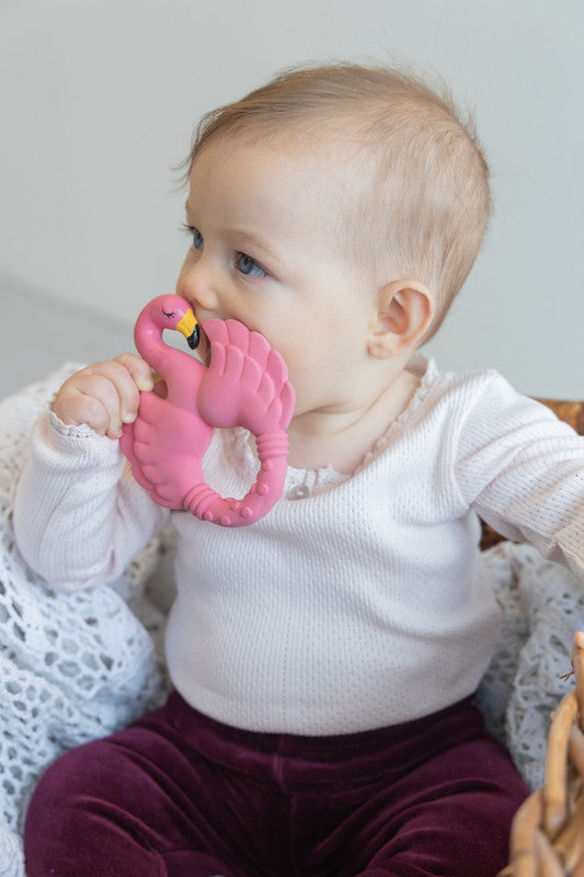 Natruba - Teether Flamingo - Pink - Laadlee