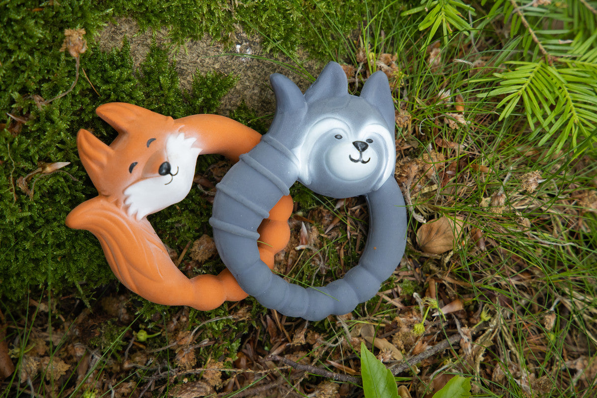 Natruba - Teether Raccoon - Grey - Laadlee