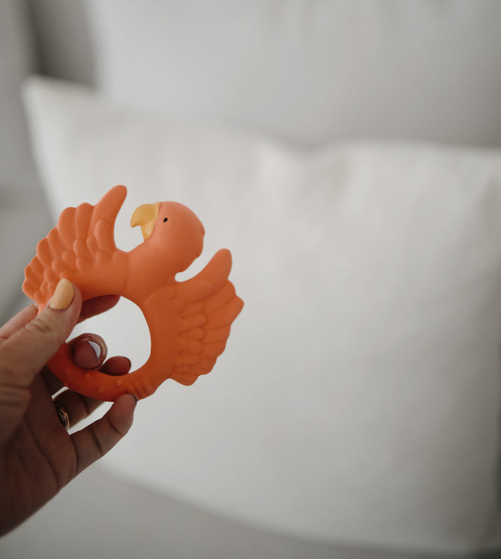 Natruba - Teether Parrot - Orange - Laadlee